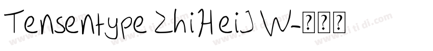 Tensentype ZhiHeiJ W字体转换